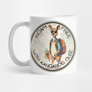 Roam Free with Kangaroo Glee Aussie traveller Mug